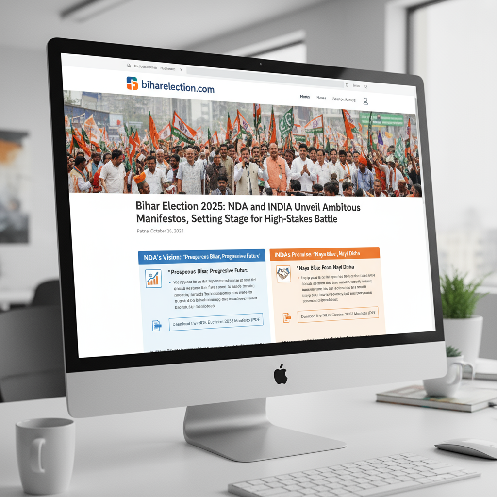 Manifesto Bihar Vidhan Sabha Election 2025: NDA and INDIA Alliance