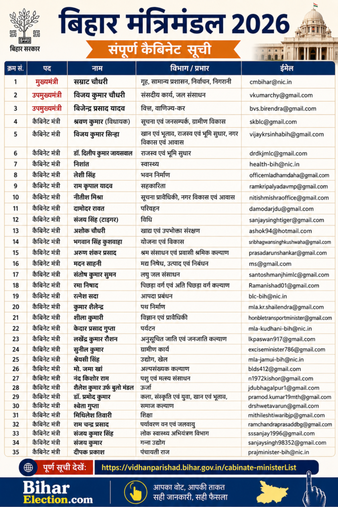 List of Ministers of Bihar
